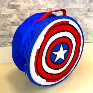🆕 Marvel Avengers Captain America’s Shield Insulated Round Lunchbox